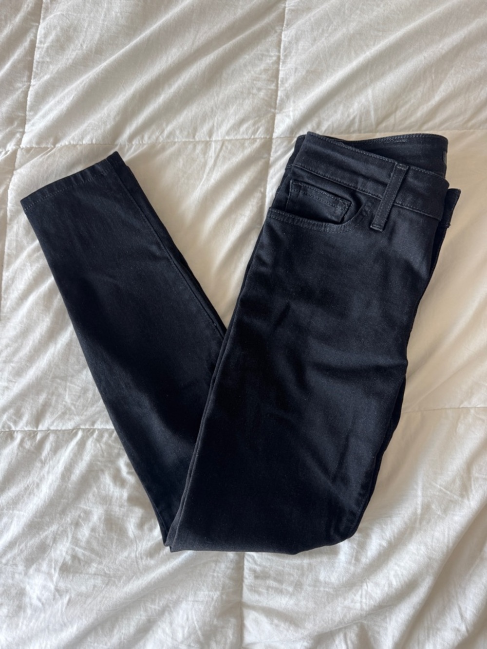 Joe’s Jeans Effy Skinny Ankle Black 28 Mid Rise Stretch Denim